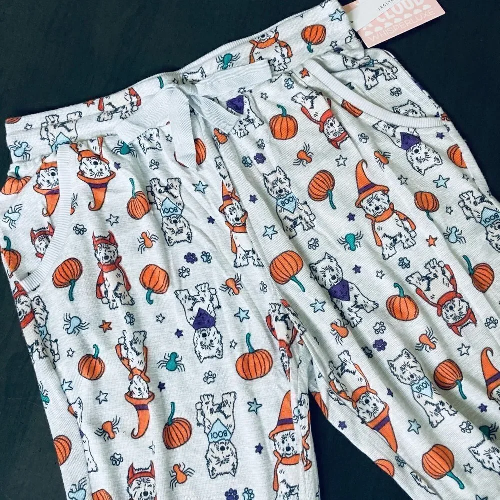 Halloween Dog Print Jaclyn Intimates Jogger PJ Lounge Pants